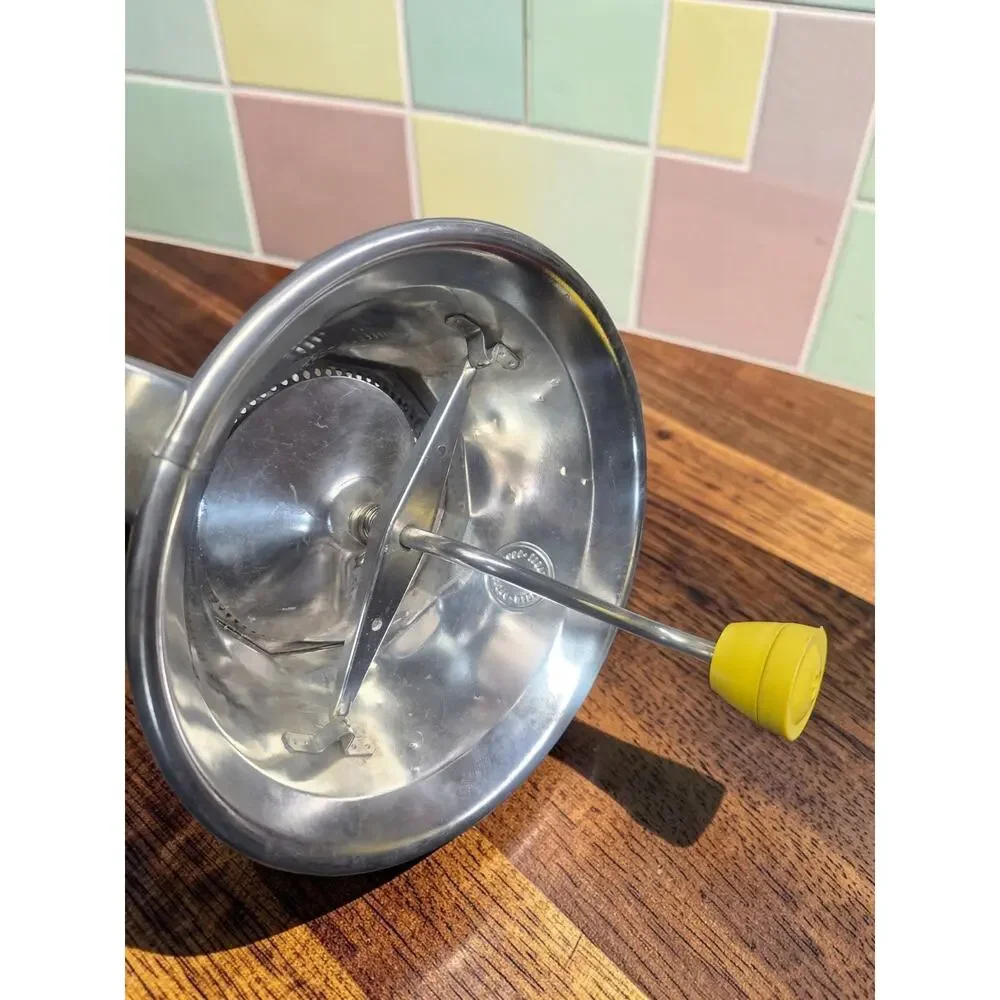 Vintage Moulin-Legumes #1 Food Mill Made in France Yellow Knob Kitchen Tool